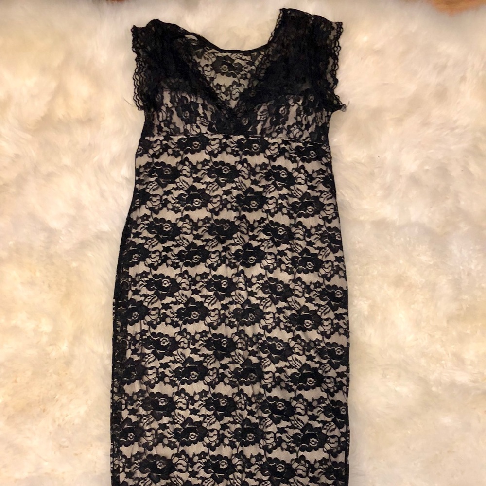 Maternity formal dress- lace & satin